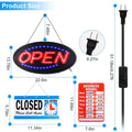 Business Neon Open Sign Advertisement Board with Steady Flashing Modes by DailySale