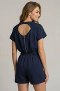 Buttery Soft Back-Cutout Romper by Boutique 23