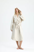 Muslin Beige Bathrobe by NoaPure.com