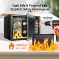 Fireproof Digital Home Safe with Keypad, Sensor Light & Money Bag-Silver by DailySale