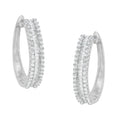 10K White Gold Diamond Hoop Earrings (3/4 cttw, I-J Color, I2-I3 Clarity) by Bids.com