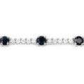 6.21 Carat Genuine Blue Sapphire and White Zircon .925 Sterling Silver Bracelet by Bids.com