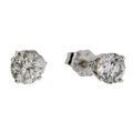 1.00ct Diamond Stud Earrings 14KT White Gold by Bids.com