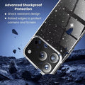 Glitter Clear Case Compatible with iPhone 17 Pro, Sparkly Hard Back Cover, Transparent by Generic