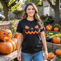 Pumpkin Face Womens Halloween T-shirt, Size Large by Vanessa Jane