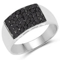 0.43 Carat Genuine Black Diamond .925 Sterling Silver Ring by Bids.com
