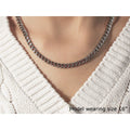 5.5mm 14k White Gold Miami Cuban Semi Solid Chain by Bids.com