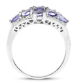 2.07 Carat Genuine Tanzanite .925 Sterling Silver Ring by Bids.com