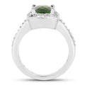 1.67 Carat Genuine Chrome Diopside & White Topaz .925 Sterling Silver Ring by Bids.com