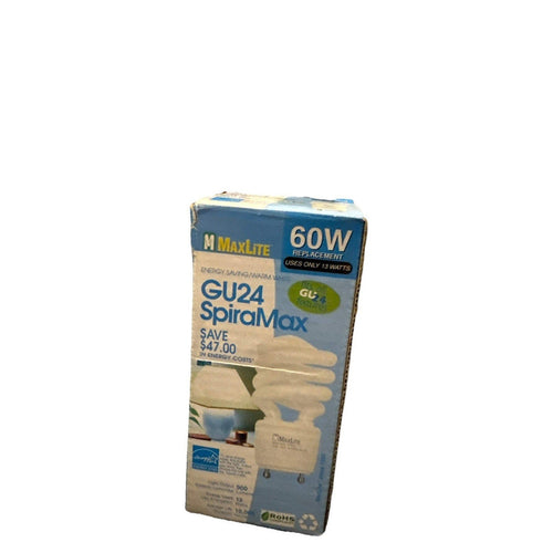 MaxLite SpiralMax GU24 13W CFL Bulb MLS13GUWW 60W Eq 900lm 2700K, 2-Pack by Price Is Right Miami