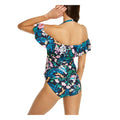 Tommy Hilfiger Womens Printed Ruffled Off-the-Shoulder Tankini Top , Size XS by Vanessa Jane