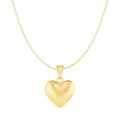 Puffed Heart Pendant in 10k Yellow Gold by Bids.com
