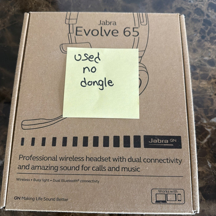 Jabra Evolve 65 SE Mono Wireless Headset with Bluetooth and Noise Cancelling Mic by Price Is Right Miami