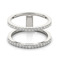 14k White Gold Dual Band Design Ring with Diamonds (1/3 cttw) by Bids.com