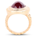 14K Rose Gold Plated 17.60 Carat Genuine Glass Filled Ruby .925 Sterling Silver Ring by Bids.com