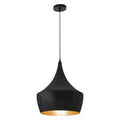 Zuo Copper Ceiling Lamp in Matte Black Finish by Vanessa Jane