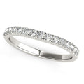 14k White Gold Pave Set Style Diamond Wedding Band (1/4 cttw) by Bids.com