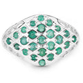0.90 Carat Genuine Emerald .925 Sterling Silver Ring by Bids.com