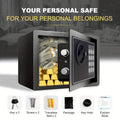 Fireproof Digital Home Safe with Keypad, Sensor Light & Money Bag-Silver by DailySale