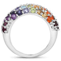 4.16 Carat Genuine Multi Stones .925 Sterling Silver Ring by Bids.com