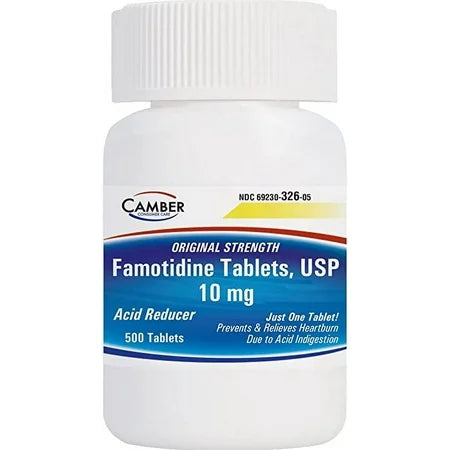 Camber Consumer Care Famotidine 10 Mg Tablets Acid Relief Medicine (500 Count) by Pasteur Pharmacy