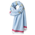 Echo Design Women's Cabana Stripe Cotton Wrap Coastal Blue One Size by Vanessa Jane