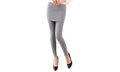 Thick Lined Leggings with Attached Skirt - Light Gray by DailySale