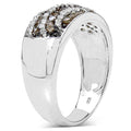 0.64 Carat Genuine Champagne Diamond & White Diamond .925 Sterling Silver Ring by Bids.com