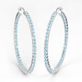 3.60 Carat Genuine Swiss Blue Topaz .925 Sterling Silver Earrings by Bids.com
