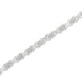 .925 Sterling Silver 1-1/2 Cttw Diamond Cluster X Link 7" Tennis Bracelet (I-J color, I3 clarity) by Bids.com