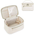 Vegan Leather Cosmetic Brush Bags Makeup Case : Milky White by Boutique 23
