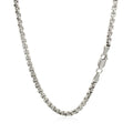 3.0mm Sterling Silver Rhodium Plated Round Box Chain by Bids.com
