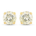 1.24 Carat Genuine LB Diamond 14K Yellow Gold Earrings by Bids.com