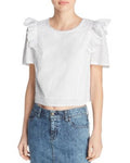 Max Studio London Ruffle Sleeve Top by Vanessa Jane