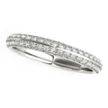 14k White Gold Two-Row Pave Set Diamond Wedding Band (1/4 cttw) by Bids.com