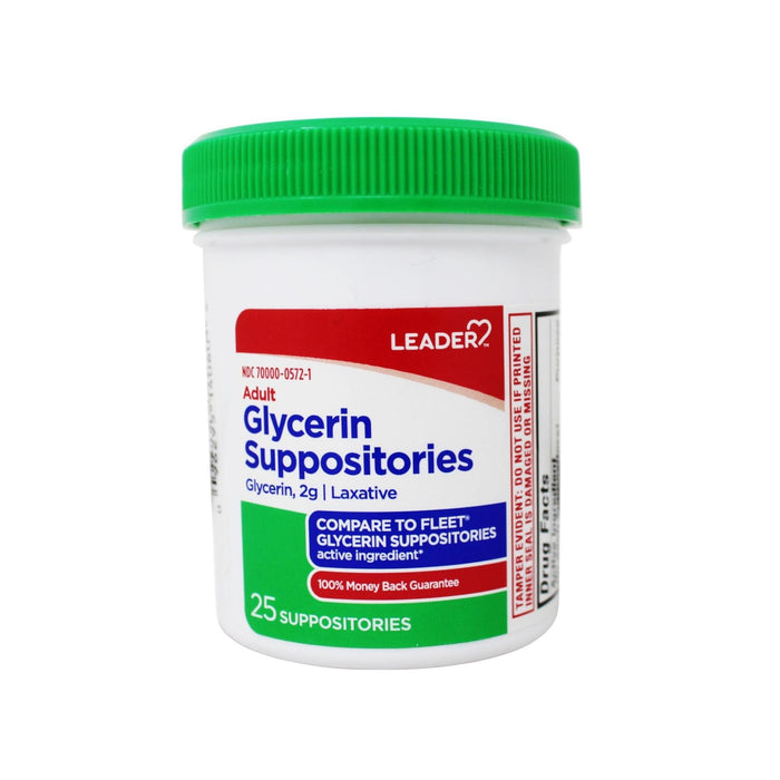 Leader Adult Glycerin Suppositories, 2 Gram (25 Count) by Pasteur Pharmacy