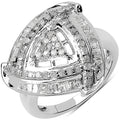 1.23 Carat Genuine White Diamond .925 Sterling Silver Ring by Bids.com