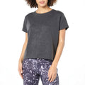 Ideology Womens Cropped T-Shirt, Charcoal Heather, Size Small by Vanessa Jane