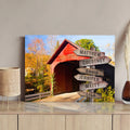 Cabin Woods Family Names Sign by Tailored Canvases