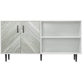 Cabinet with 2-Doors and 3-Open Shelves by DailySale