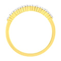 IGI Certified 1/4 Cttw Diamond 10K Yellow Gold Prong Set Fluted Band Style Ring (I-J Color, I2-I3 Clarity) - Size 7 by Bids.com