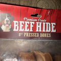 Cadet Pressed Beef Hide Dog Bones — 8 Inch Long-Lasting Rawhide Chews (Best By 9/2026) by Price Is Right Miami