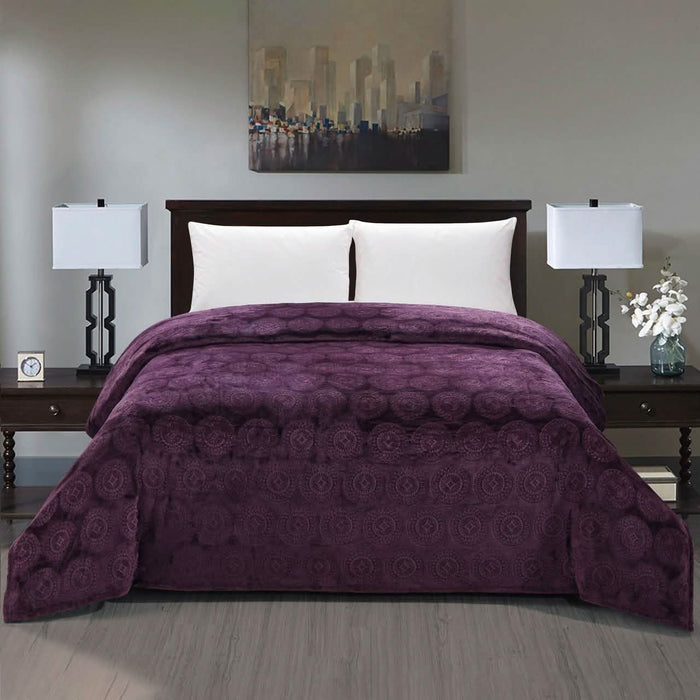Caesar French Collection Flannel Fleece Blanket by DailySale