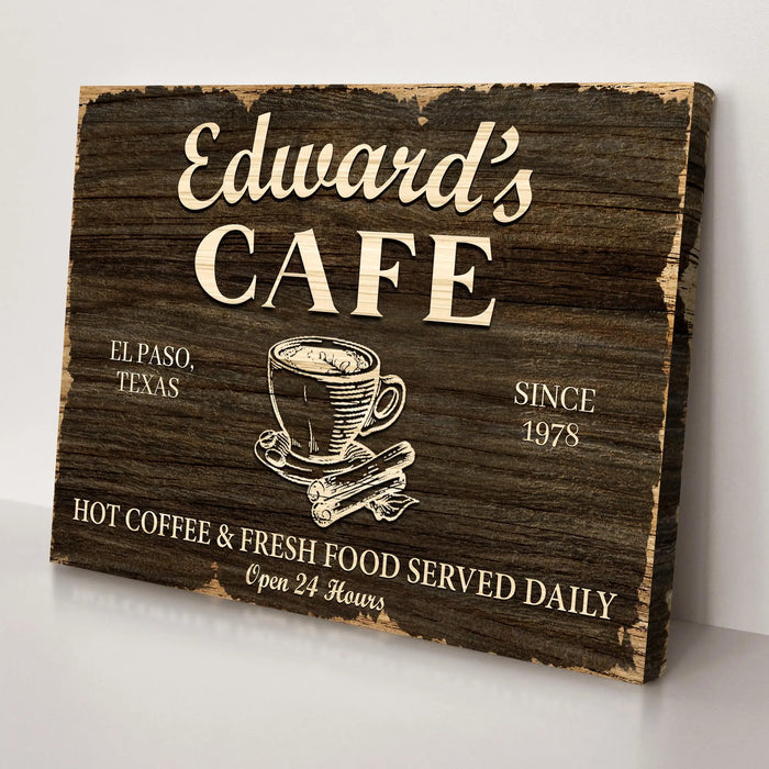 Cafe Sign III by Tailored Canvases