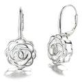 Caged Swarovski Crystal Rose Lever Back Earrings by DailySale
