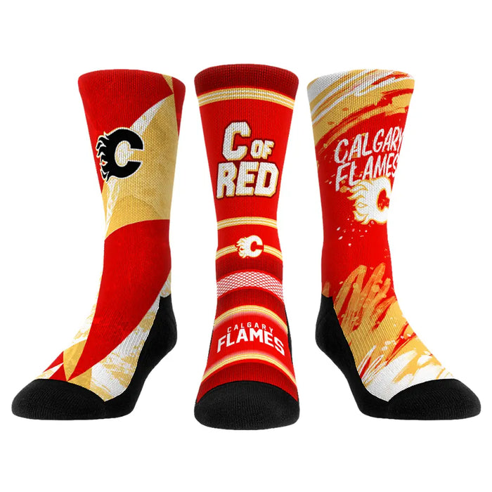 Calgary Flames - Power Play 3-Pack by Rock 'Em Socks