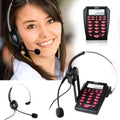 Call Center Dialpad Corded Headset Office Telephone with Corded Headset by DailySale