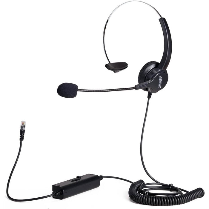 Call Center Hands-Free Noise Cancelling Corded Monaural Headset by DailySale