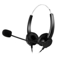 Call Center Noise Cancelling Corded Binaural Hands-free Headset with Microphone by DailySale