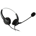 Call Center Noise Cancelling Corded Binaural Hands-free Headset with Microphone by DailySale